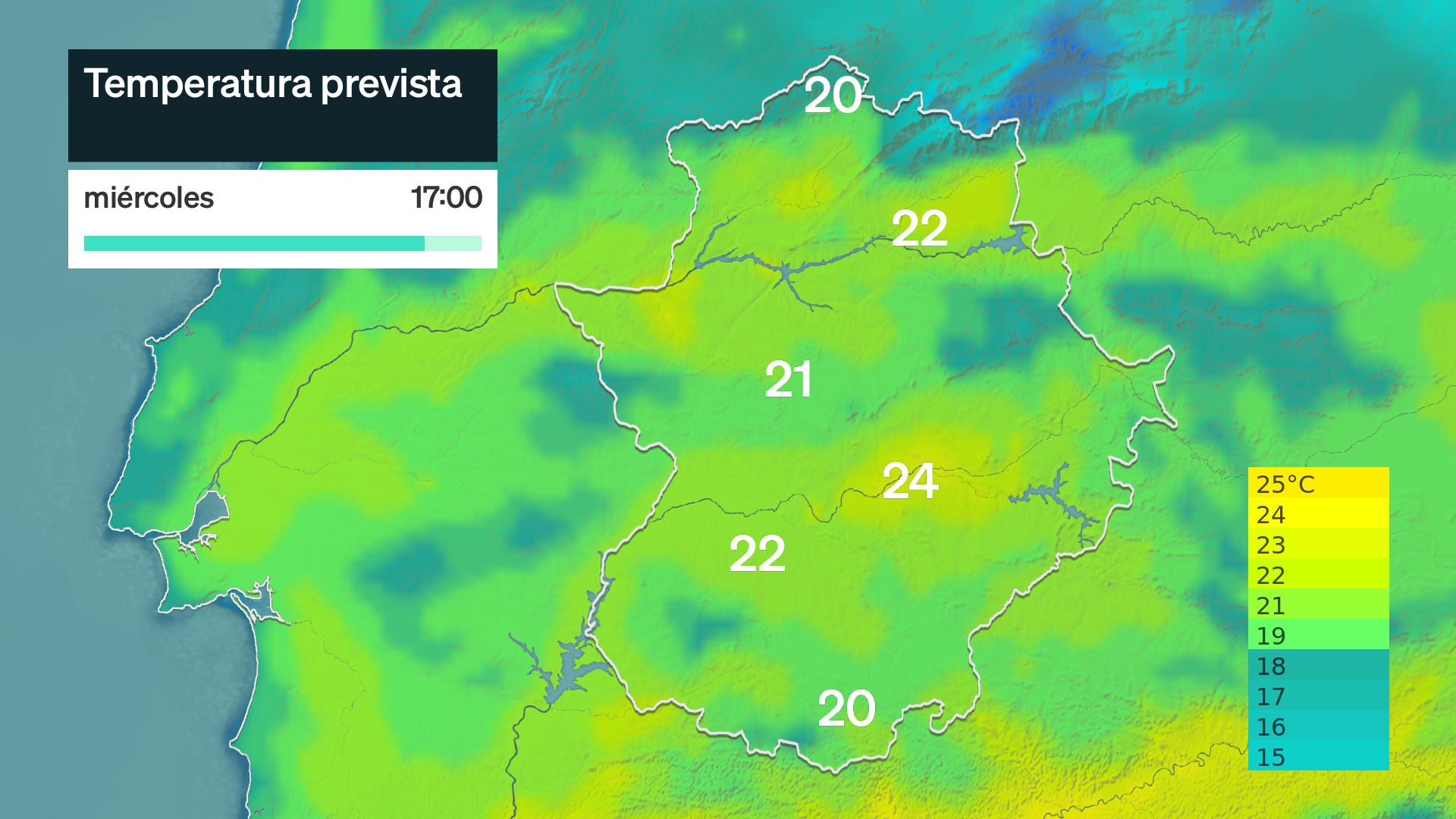 Temperatura máxima prevista