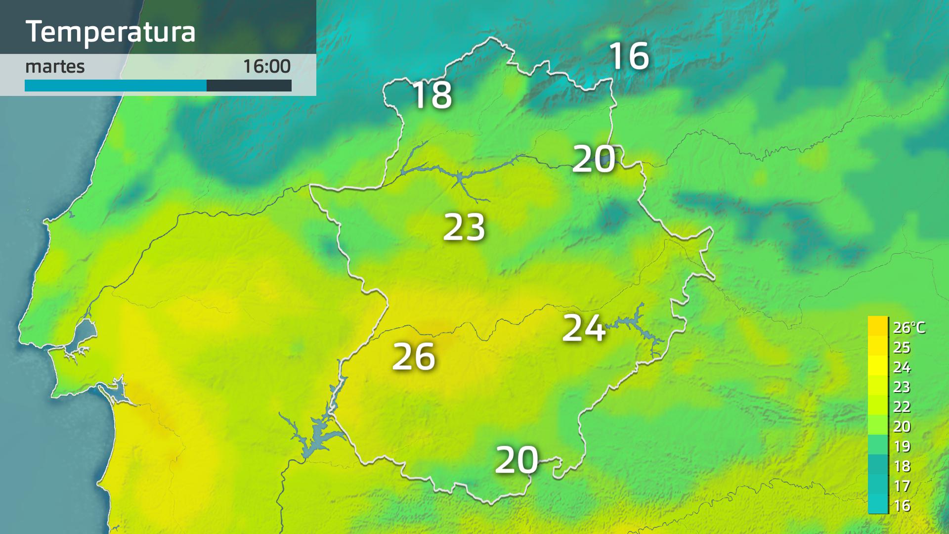 Temperatura máxima prevista