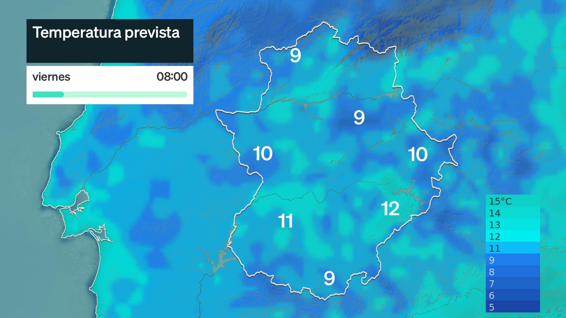 Temperaturas mínima prevista