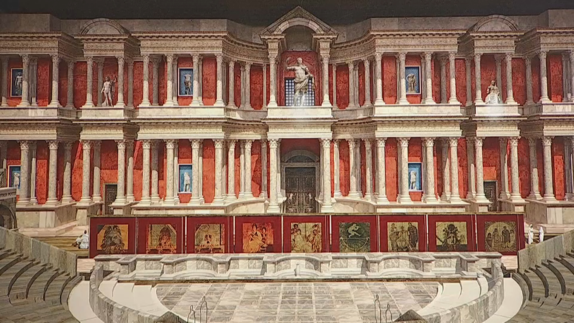 El Teatro Romano de Mérida no era blanco sino de colores