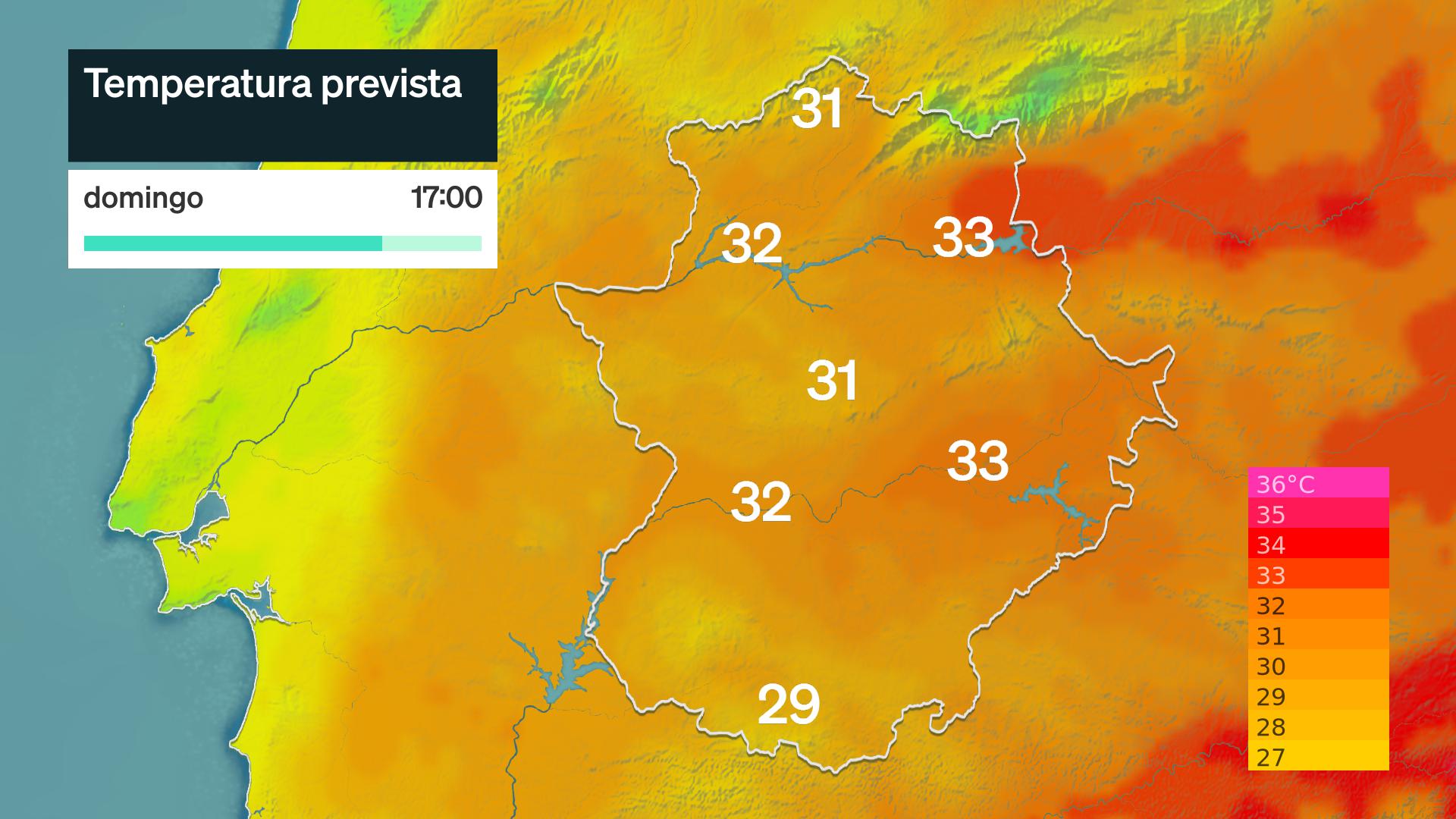 Temperatura máxima prevista