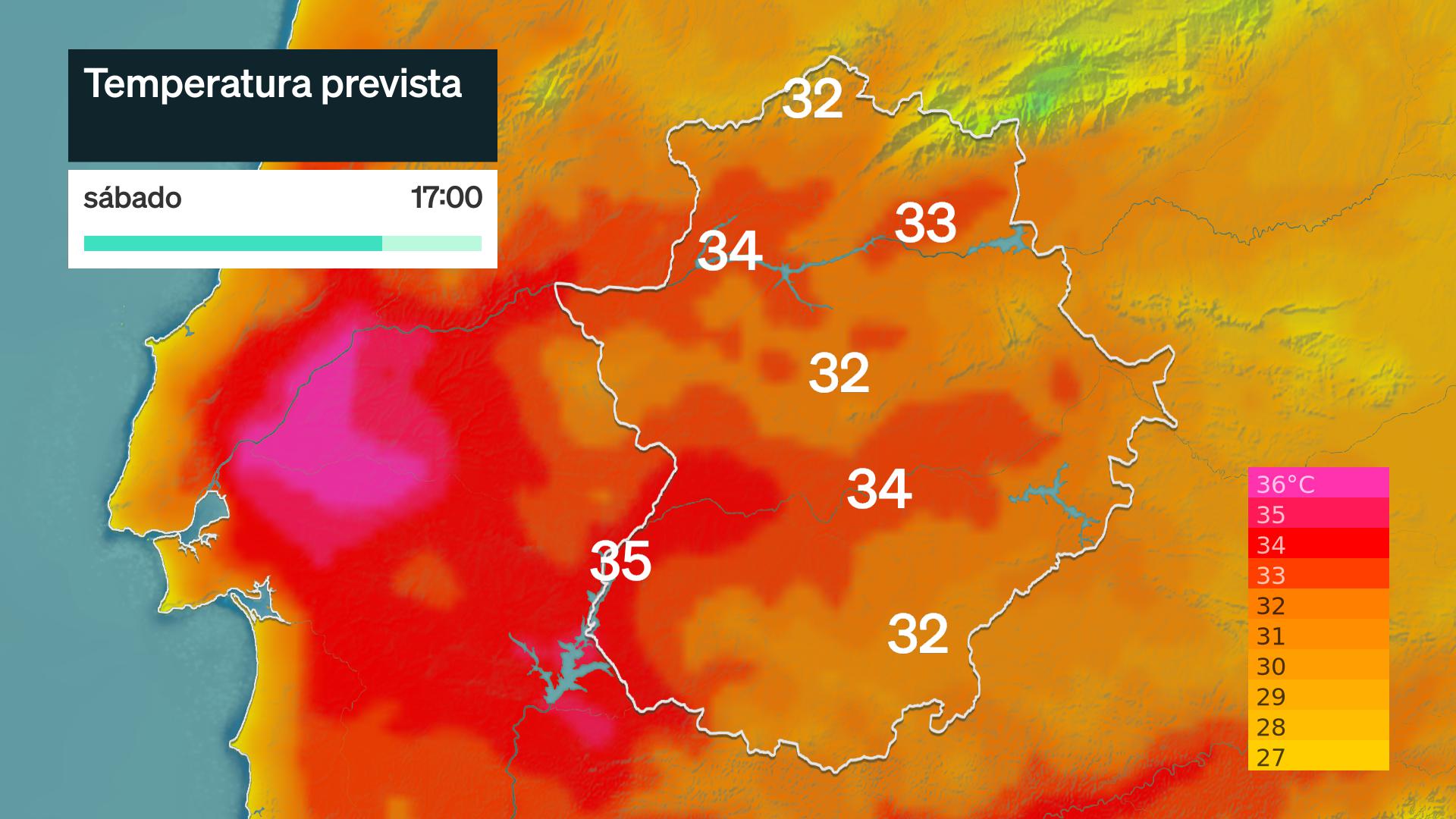 Temperatura máxima prevista
