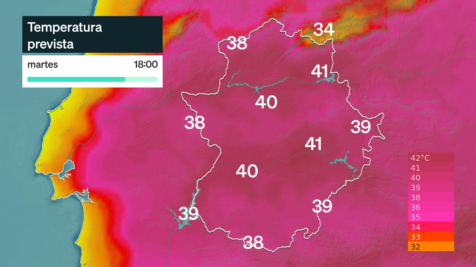 Temperatura máxima prevista