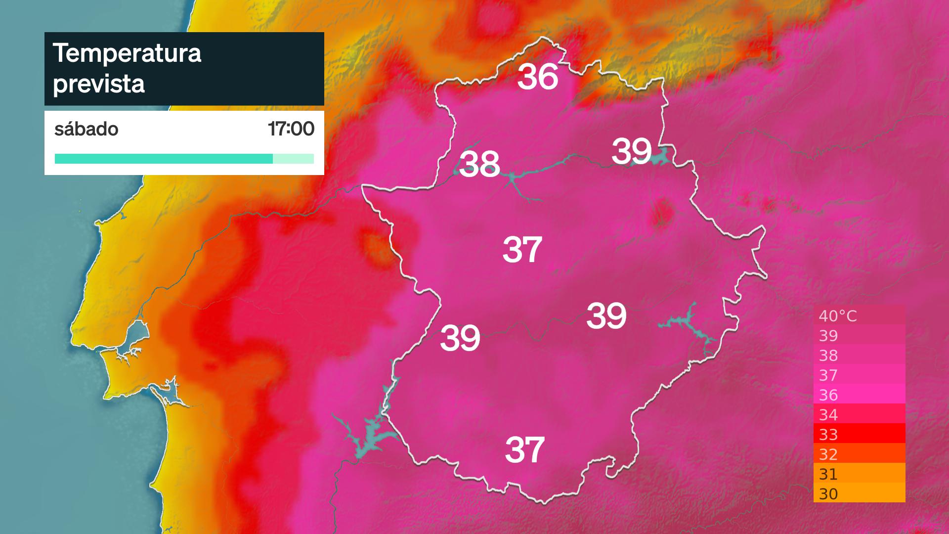 Temperatura máxima prevista