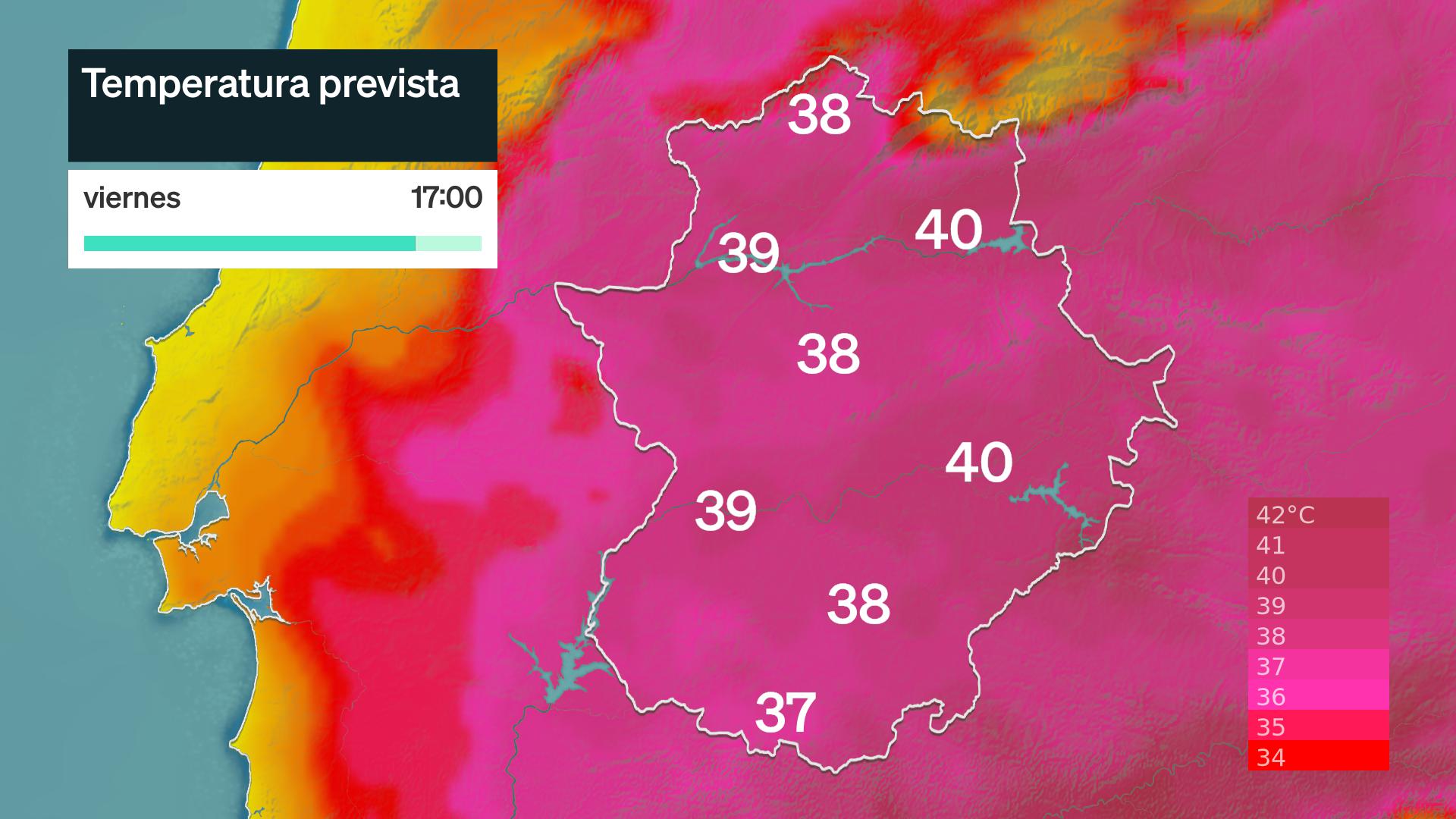 Temperatura máxima prevista