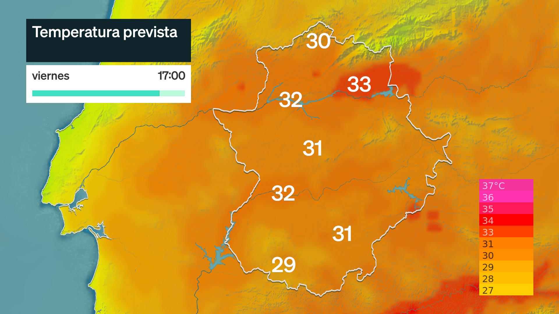 Temperatura máxima prevista