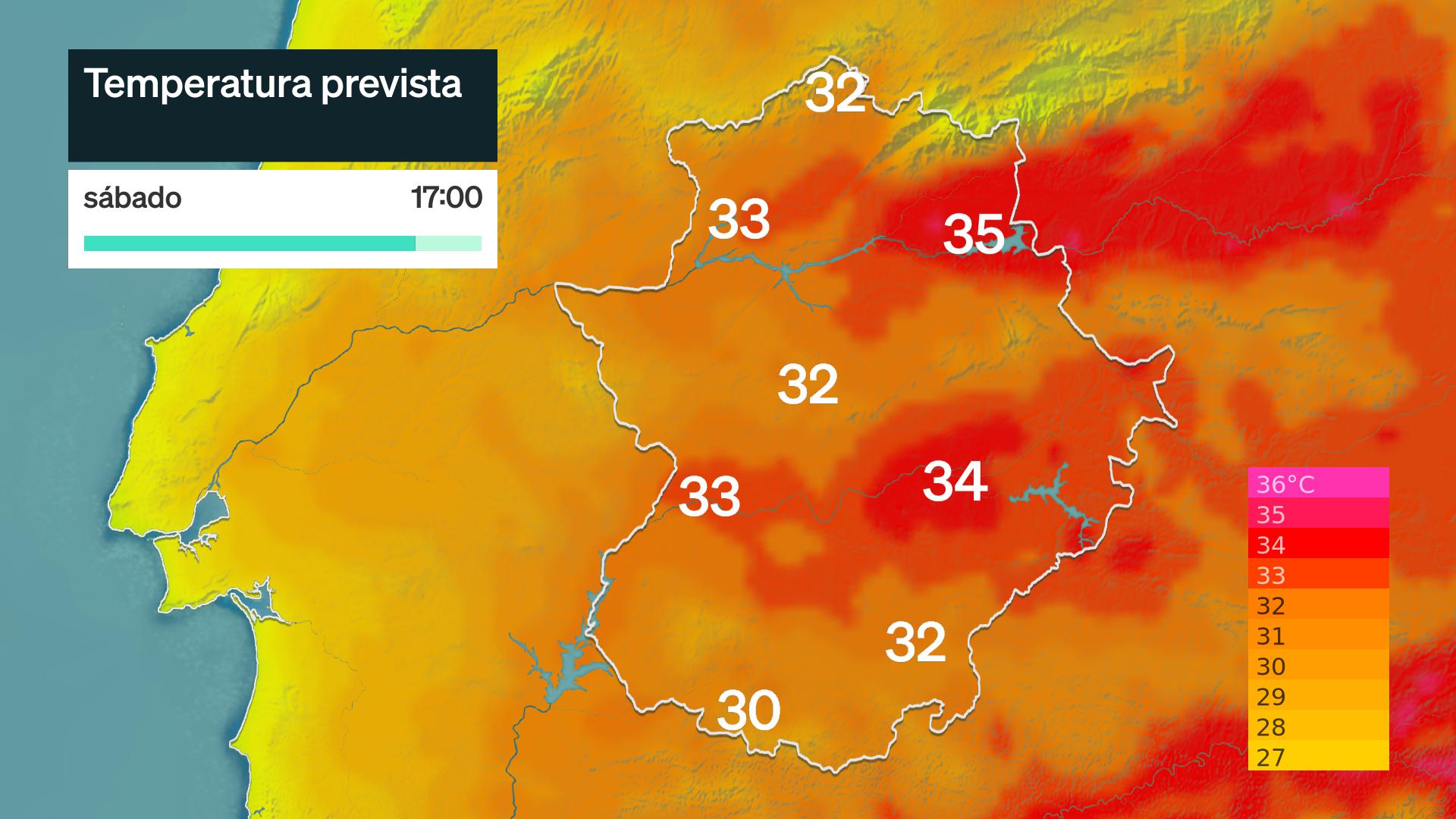 Temperatura máxima prevista