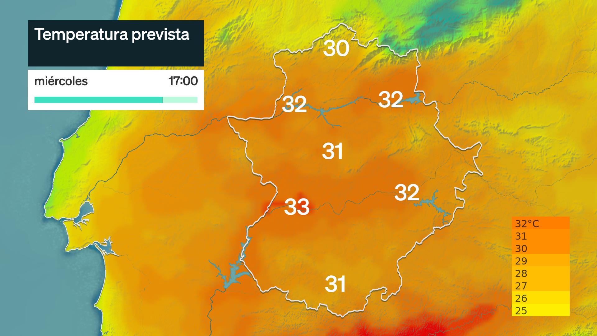 Temperatura máxima prevista