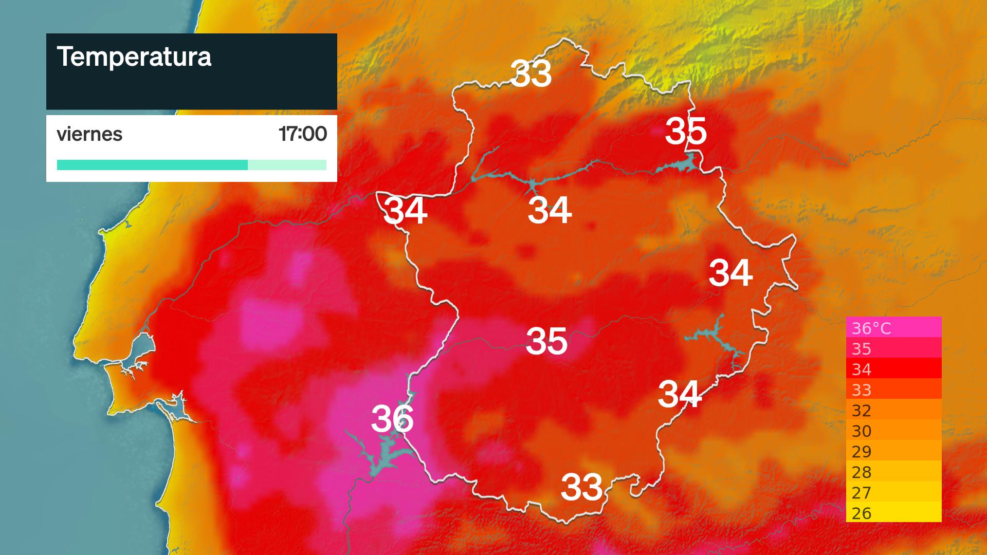 Temperatura máxima prevista