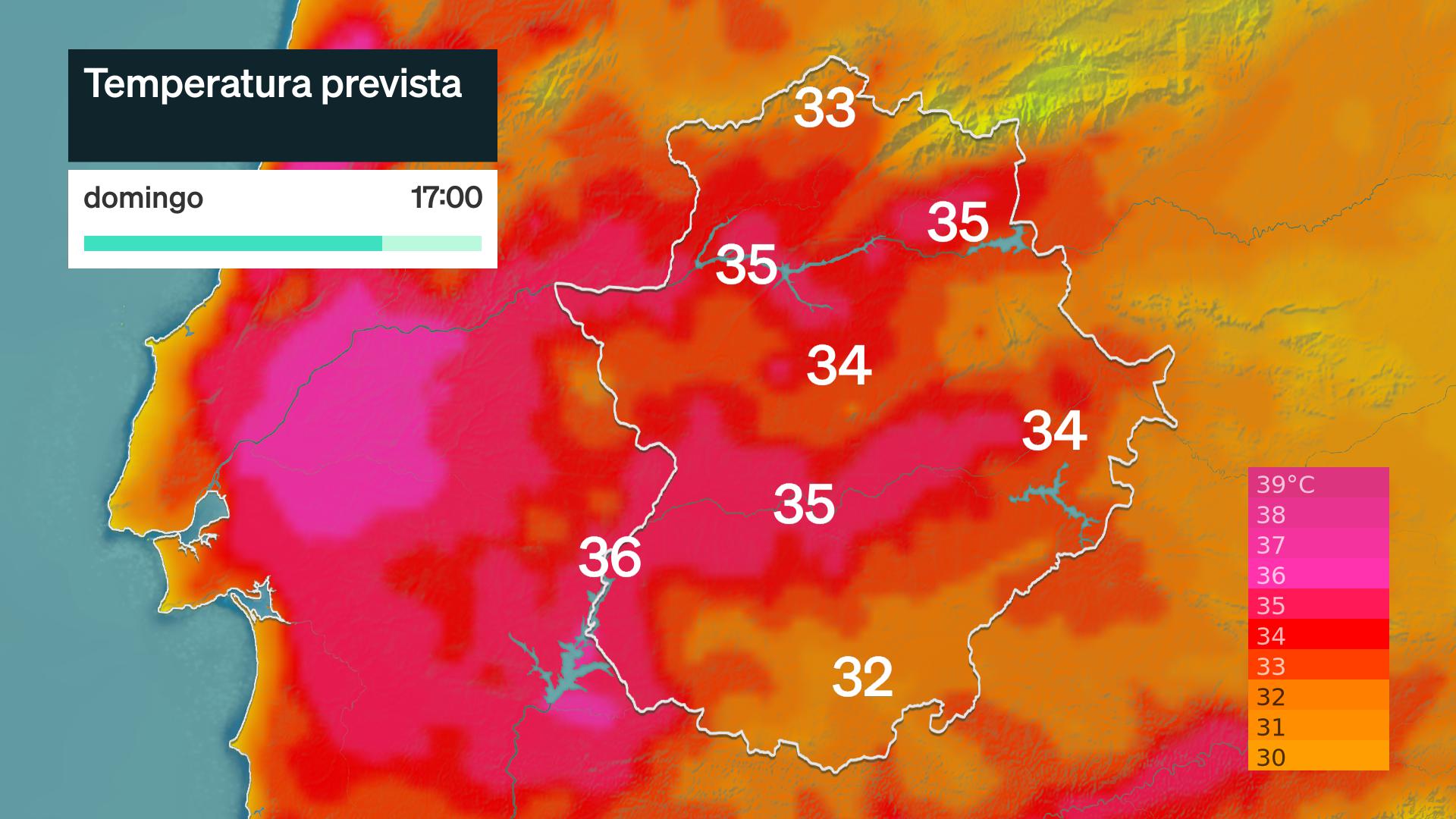 Temperatura máxima prevista