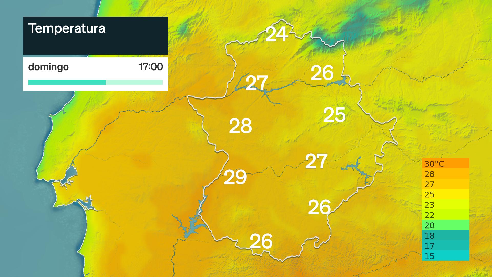 Temperatura máxima prevista