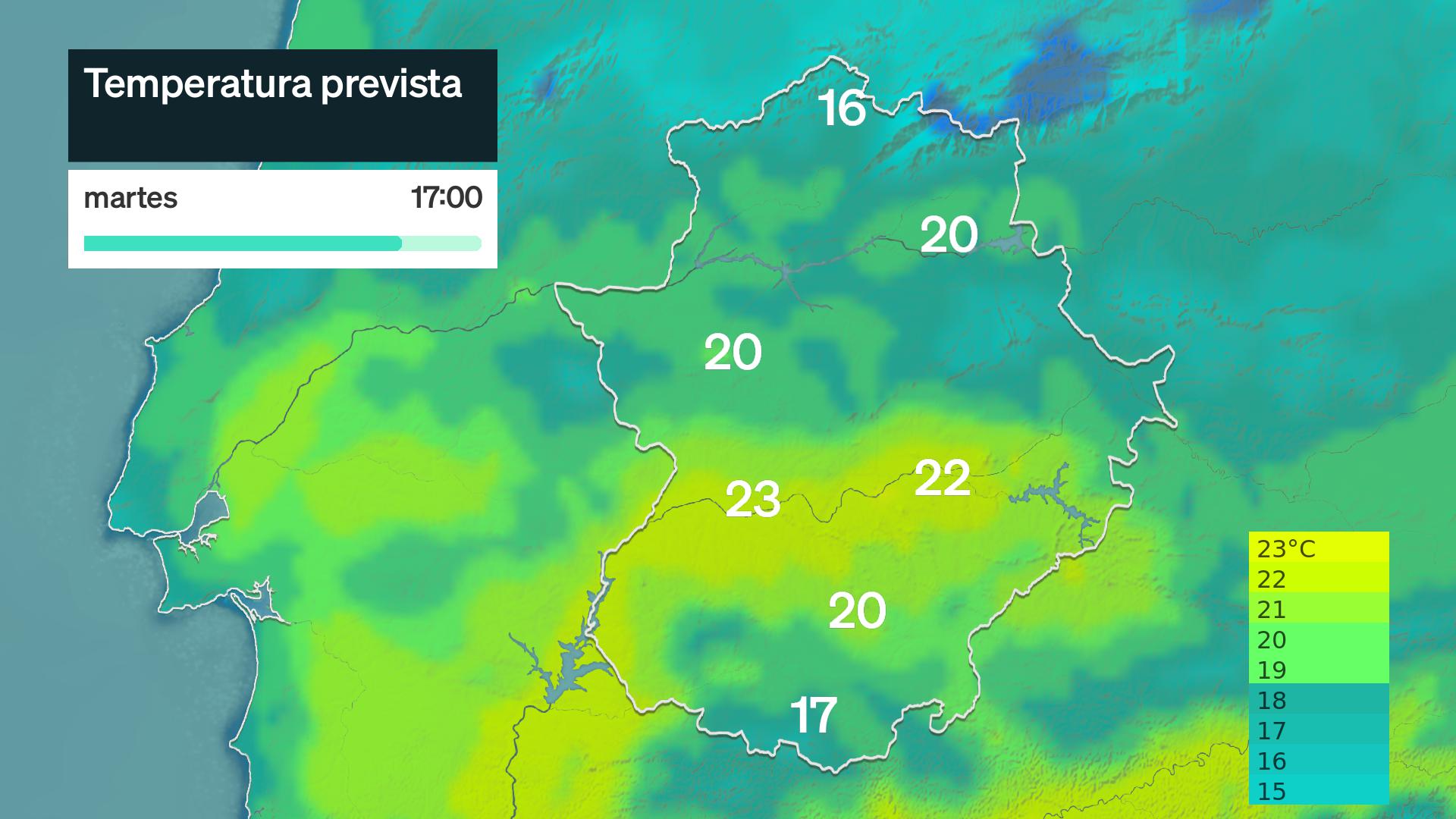 Temperatura máxima prevista