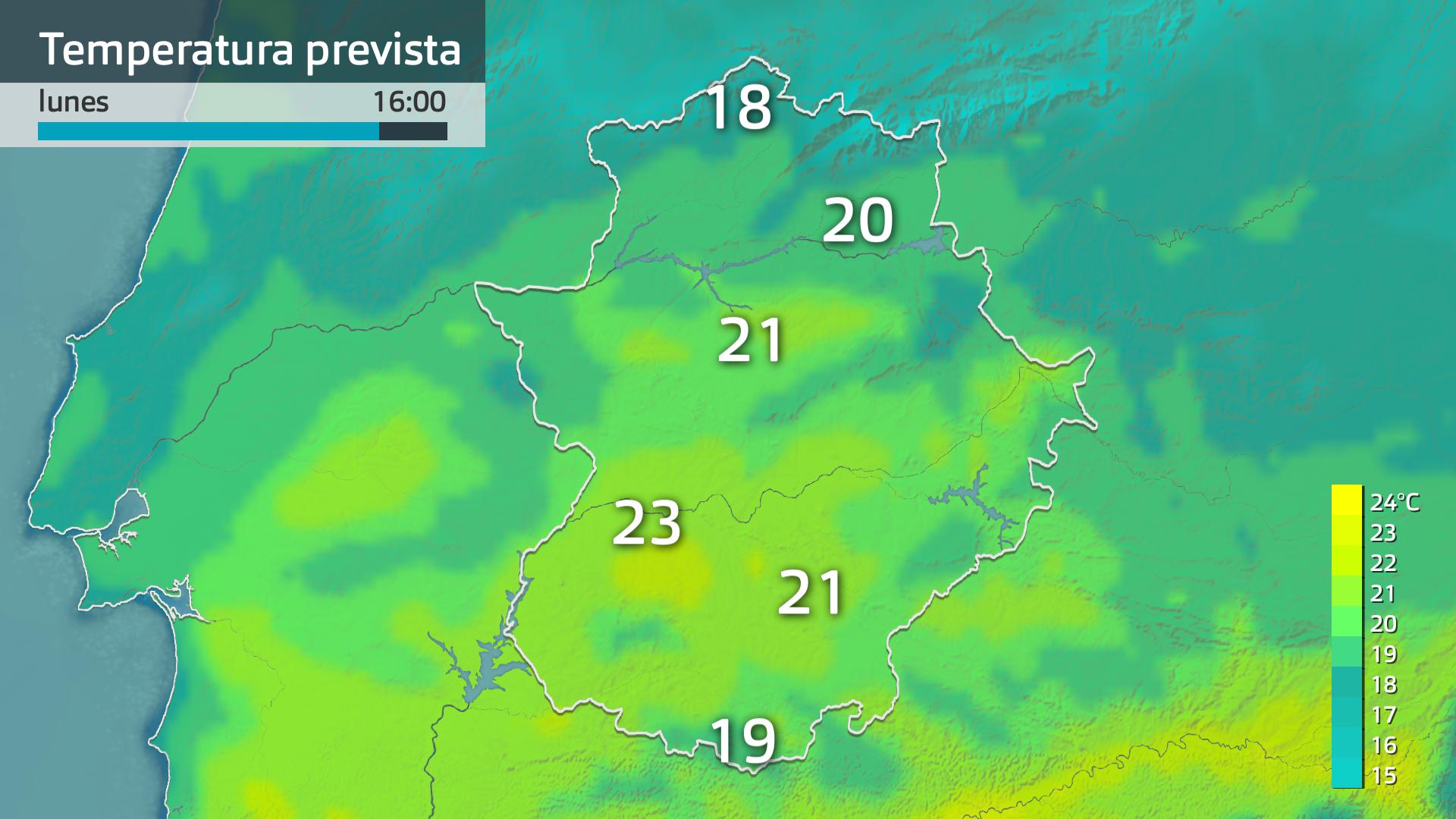 Temperatura máxima prevista