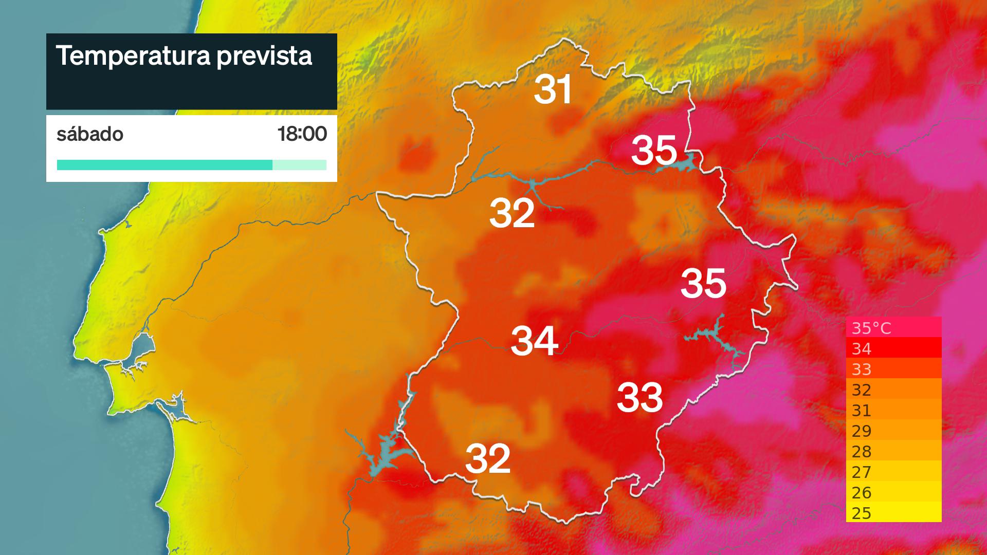 Temperatura máxima prevista