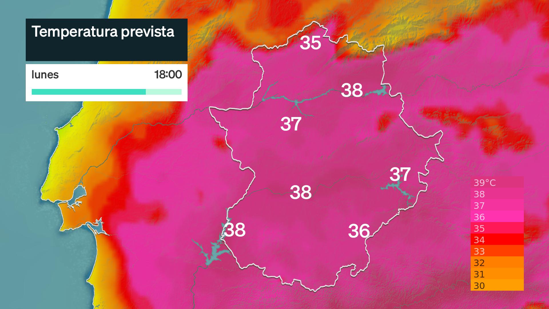 Temperatura máxima prevista