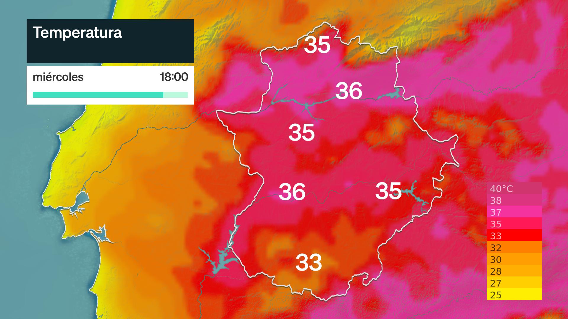 Temperatura máxima prevista