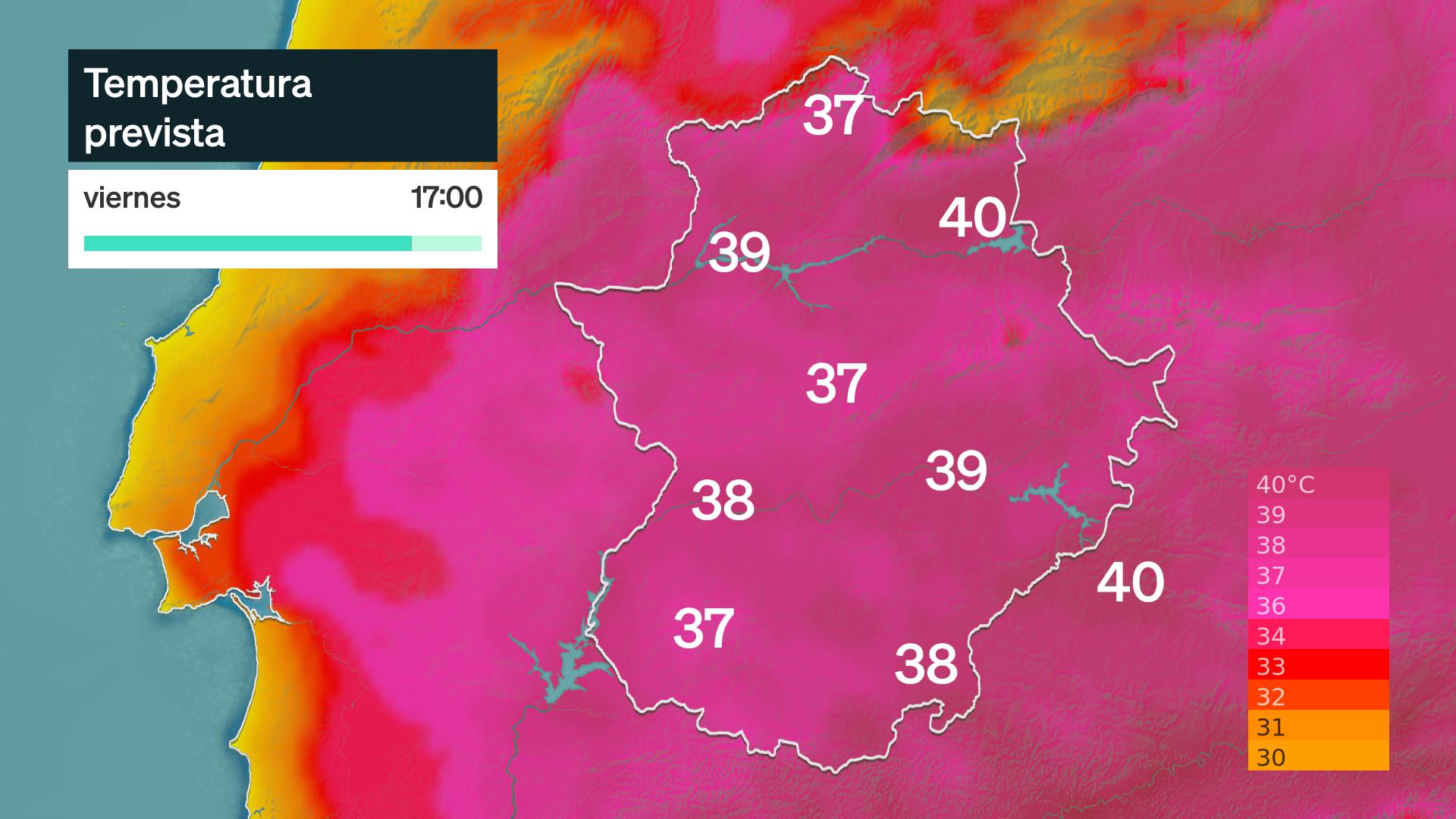 Temperatura máxima prevista