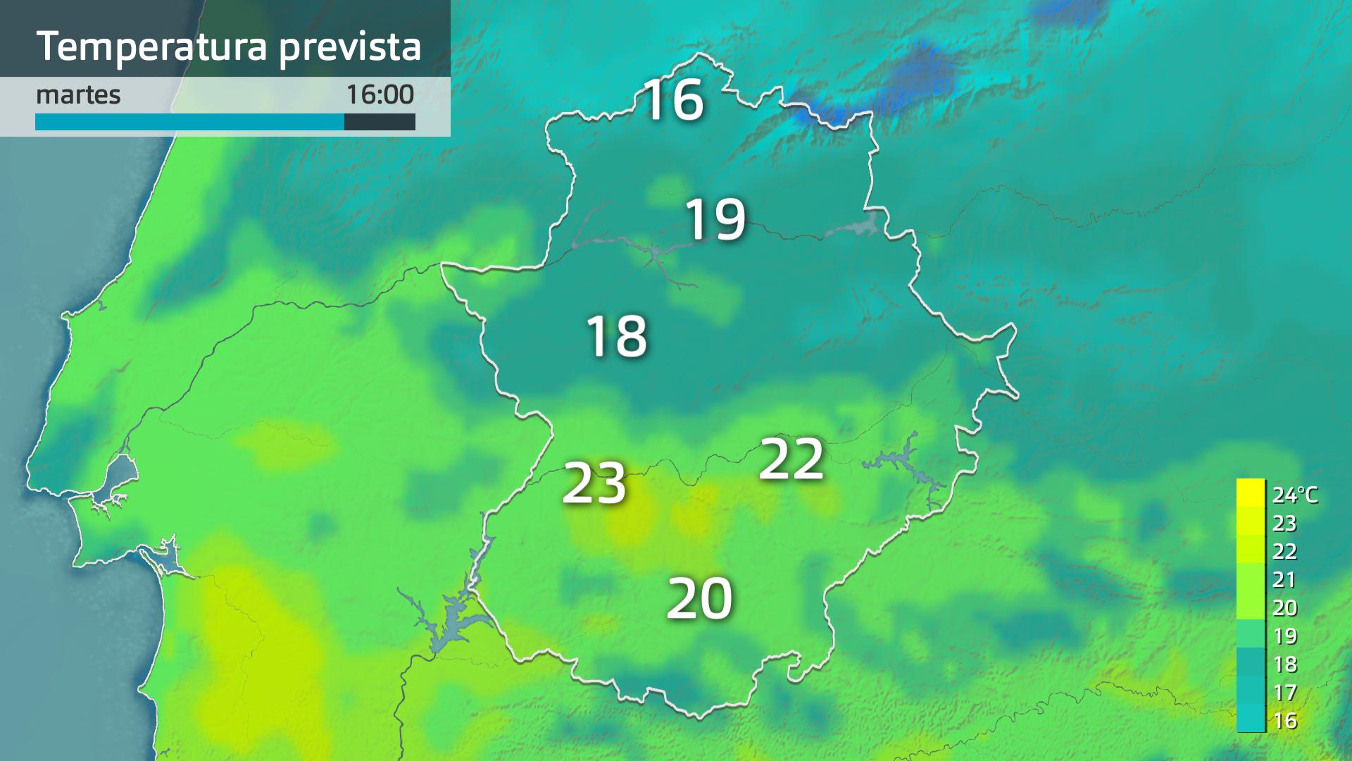 Temperatura máxima prevista