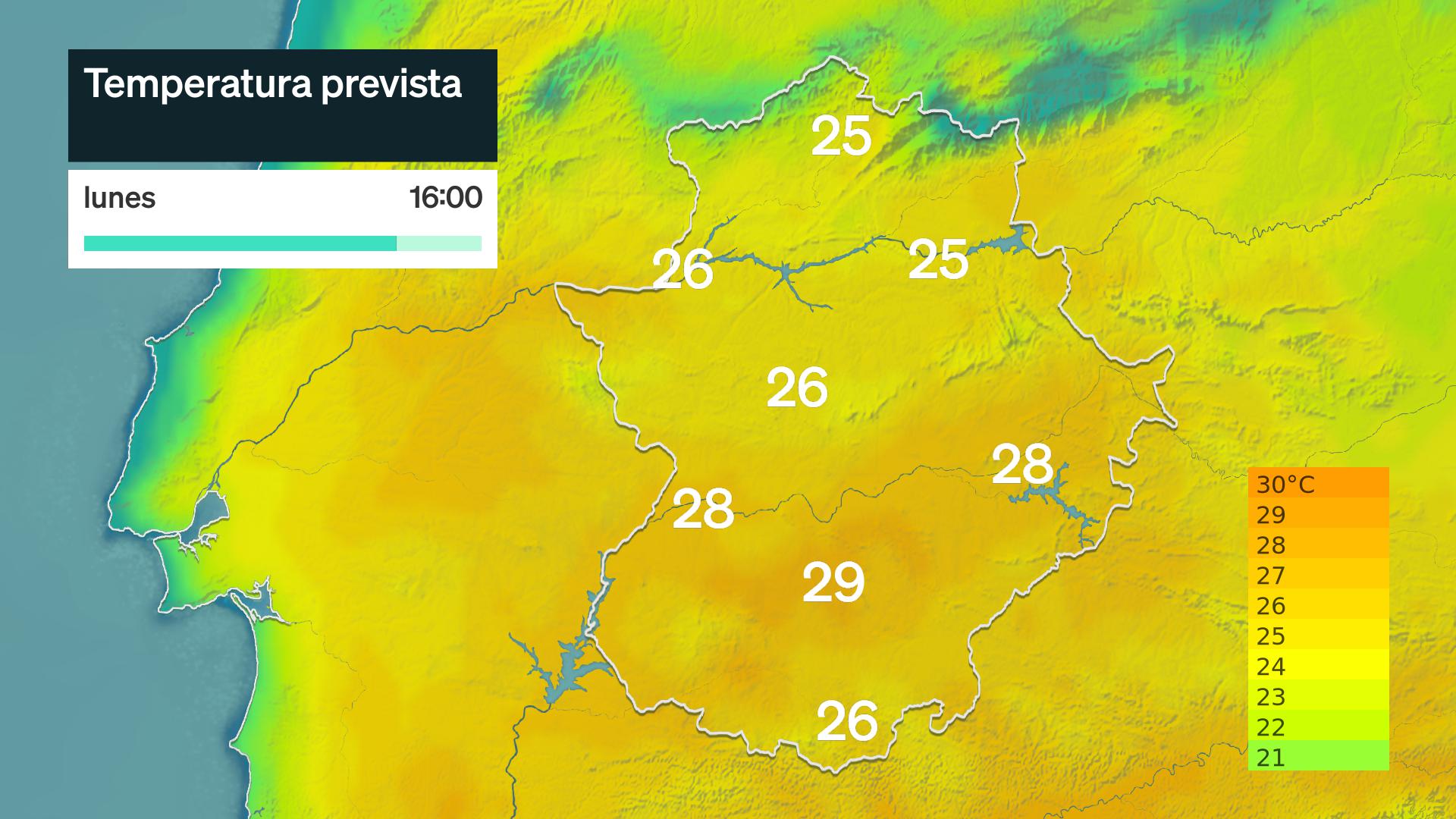 Temperatura máxima prevista