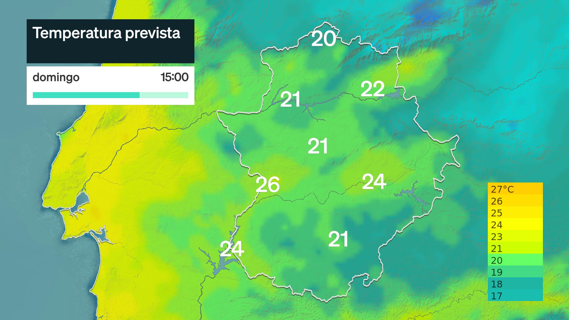 Temperatura máxima prevista