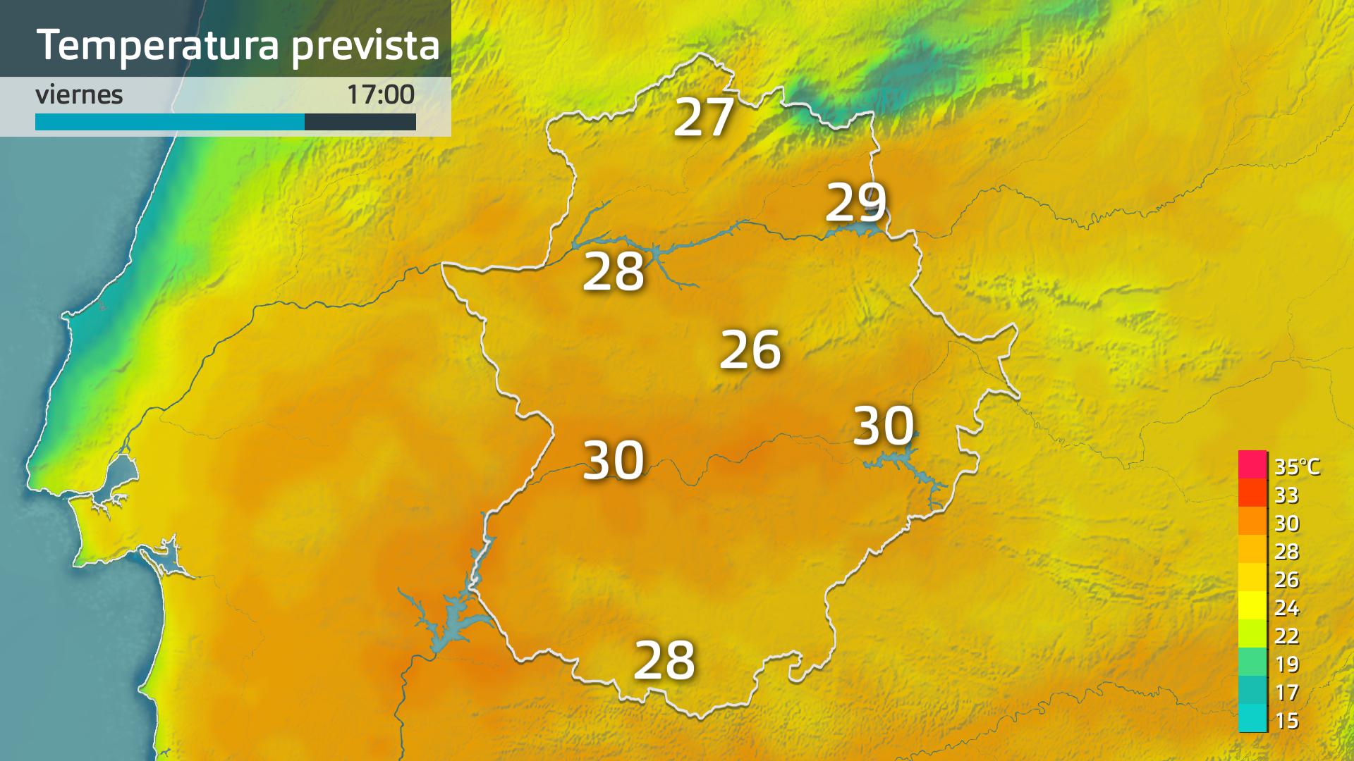 Temperatura máxima prevista