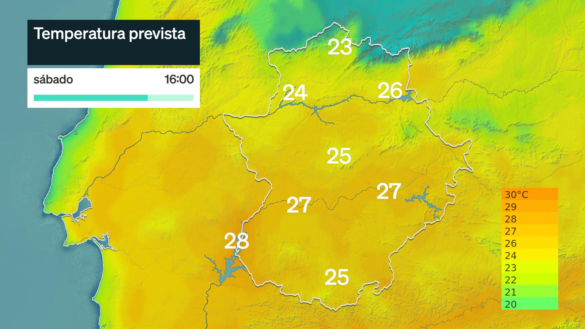 Temperatura máxima prevista