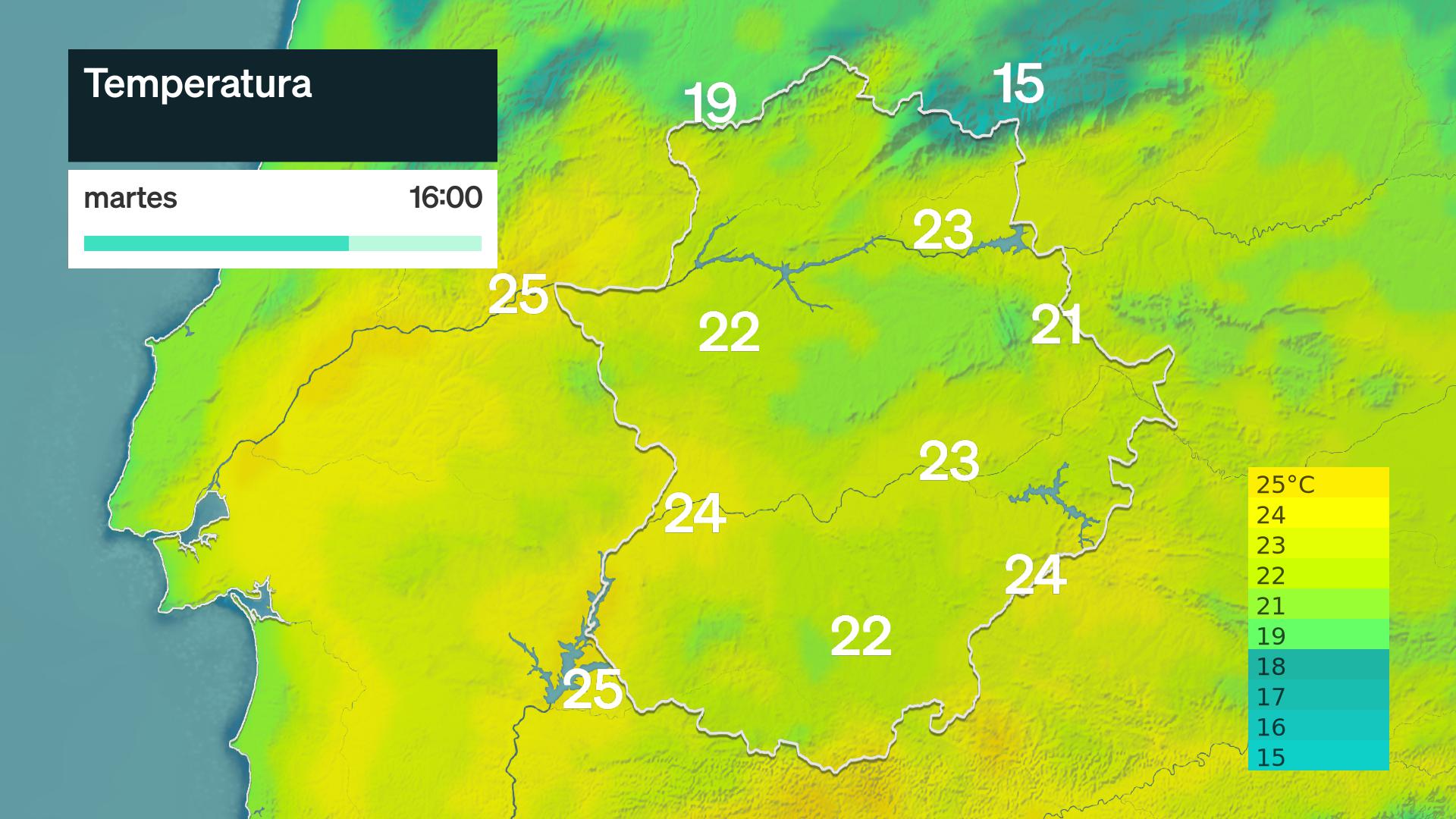 Temperatura máxima prevista