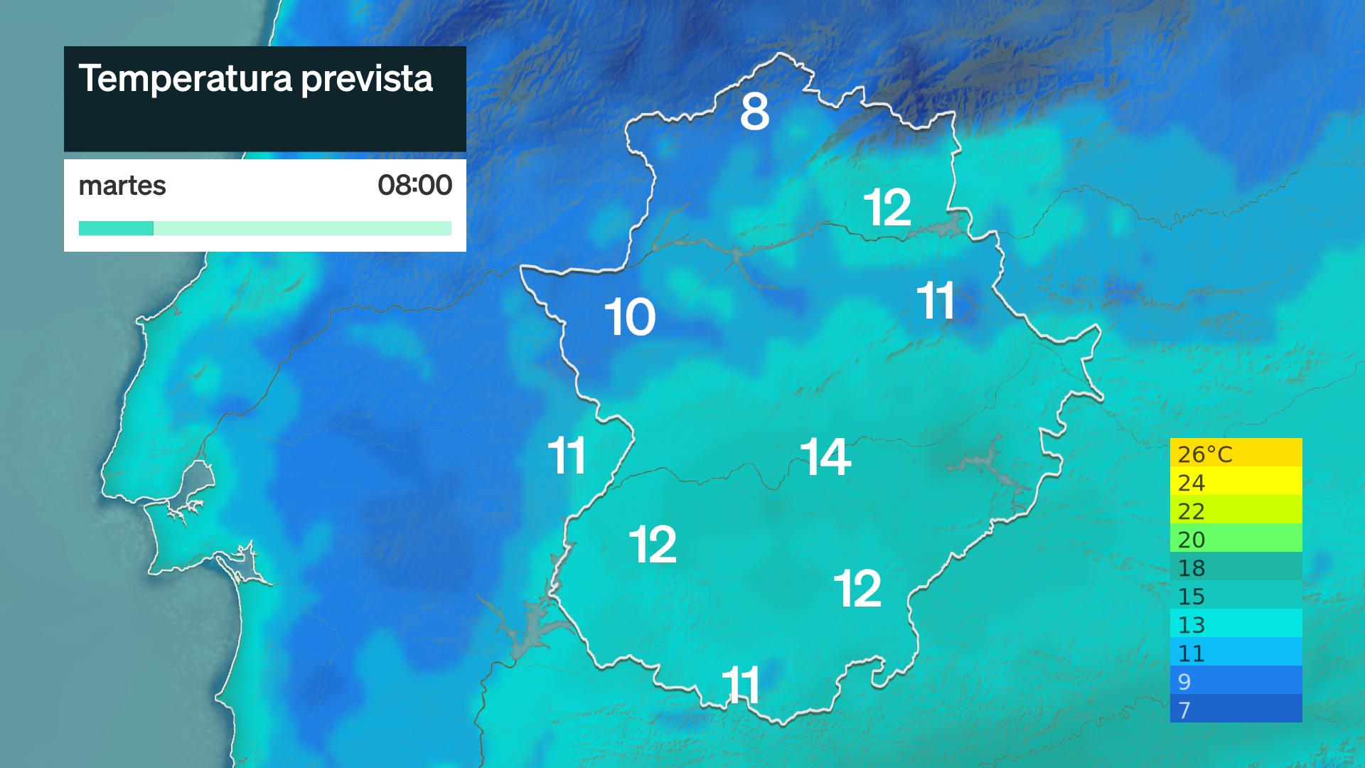 Temperatura mínima prevista