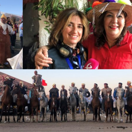 Distintos momentos del Festival Ecuestre de Mata (Marruecos)