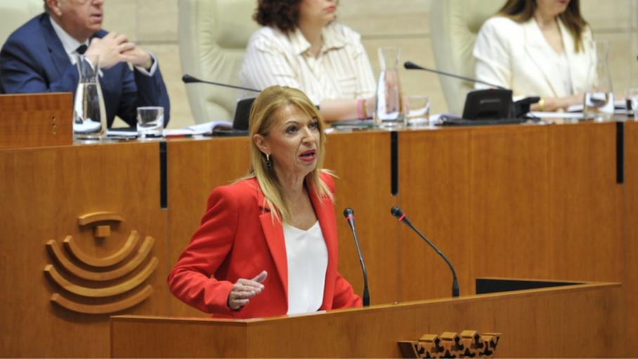 Piedad Álvarez, portavoz del PSOE de Extremadura, en la Asamblea