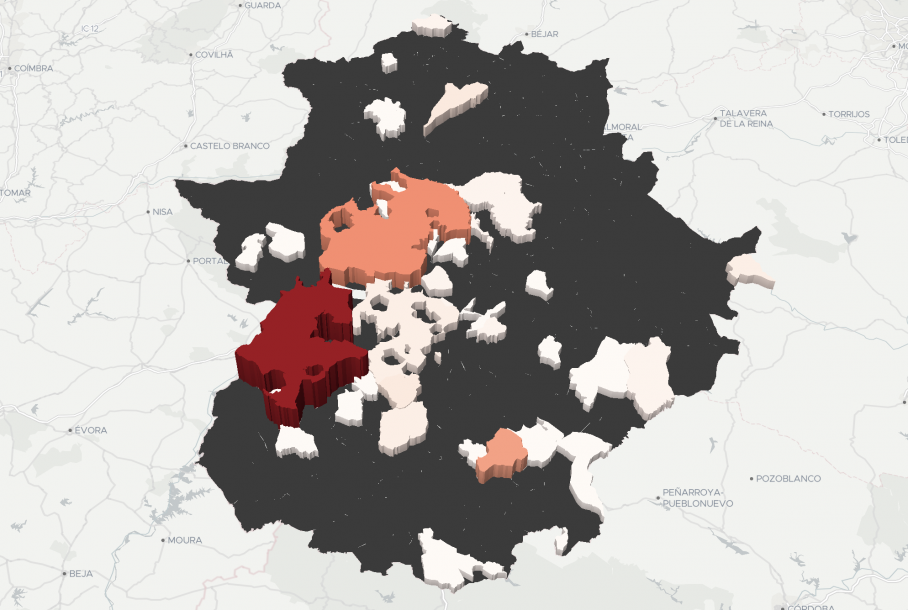 Mapa de casos de COVID-19 por municipios