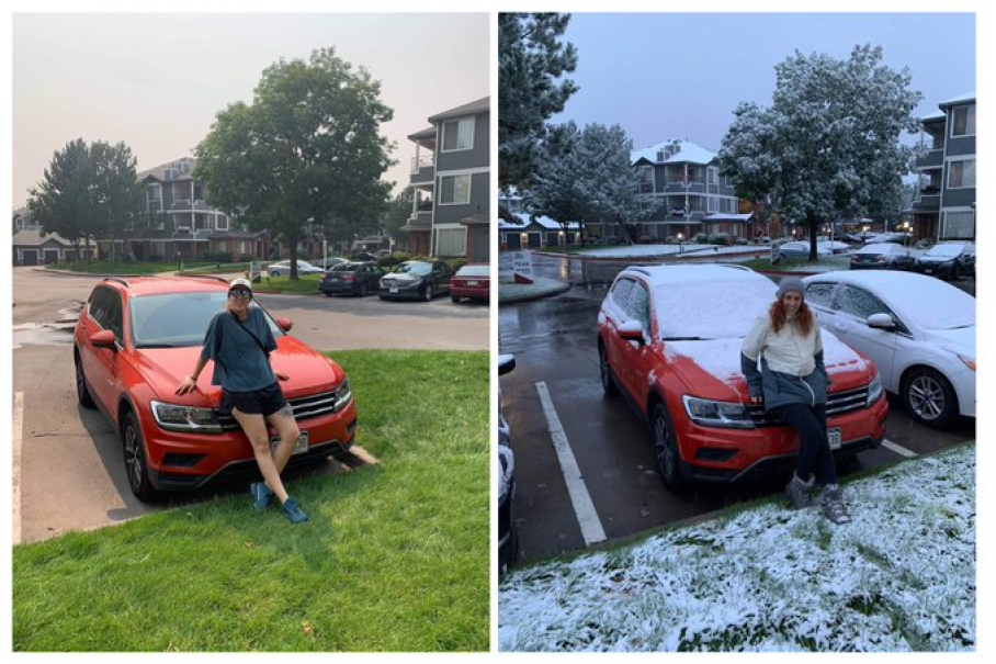 Brusco cambio de tiempo en Denver, Estados Unidos. Del verano al invierno en 24 horas