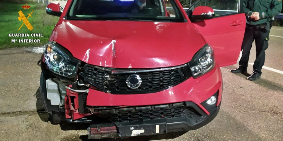 Vehículo siniestrado en el accidente