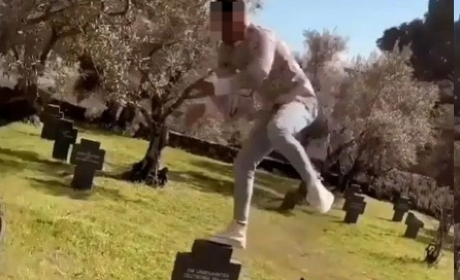 Detenido por saltar encima de las tumbas