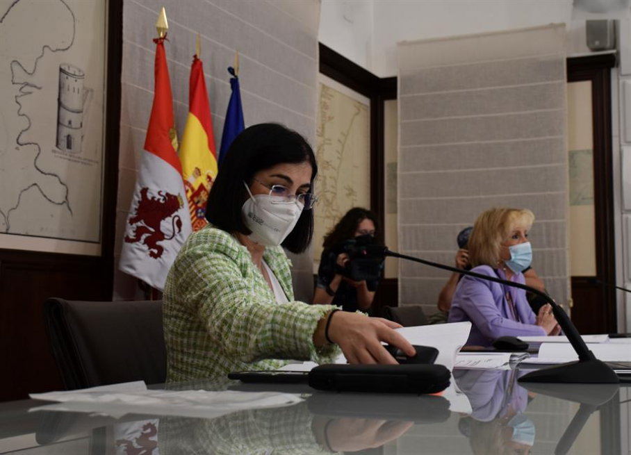 La ministra de Sanidad, Carolina Darias, en el último Consejo Interterritorial de Salud