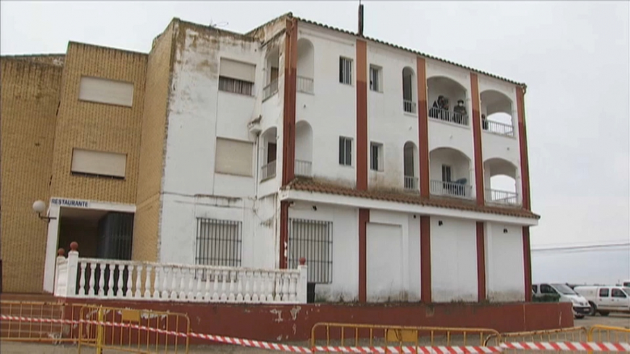 Alojamiento donde se hospedan los esquiladores uruguayos afectados por el brote