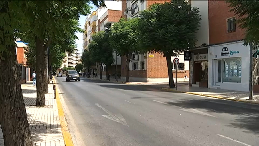 Avenida Villanueva, en Badajoz.