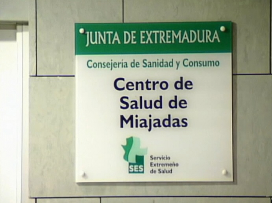 Cartel centro de Salud de Miajadas