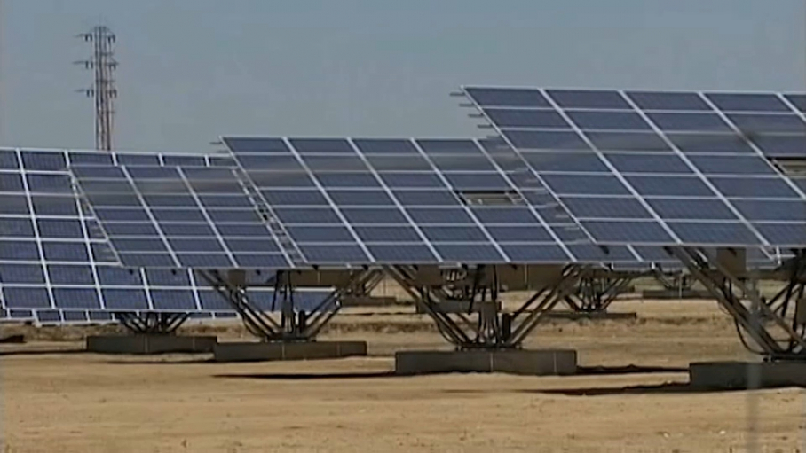 Paneles solares de una planta fotovoltaica