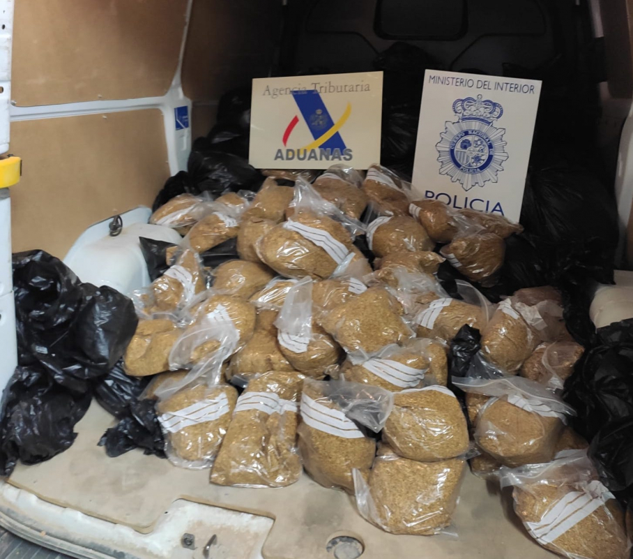 Alijo de picadura de tabaco de la Guardia Civil