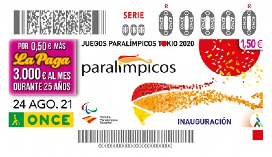 Diseño del cupón de la ONCE del 24 de agosto