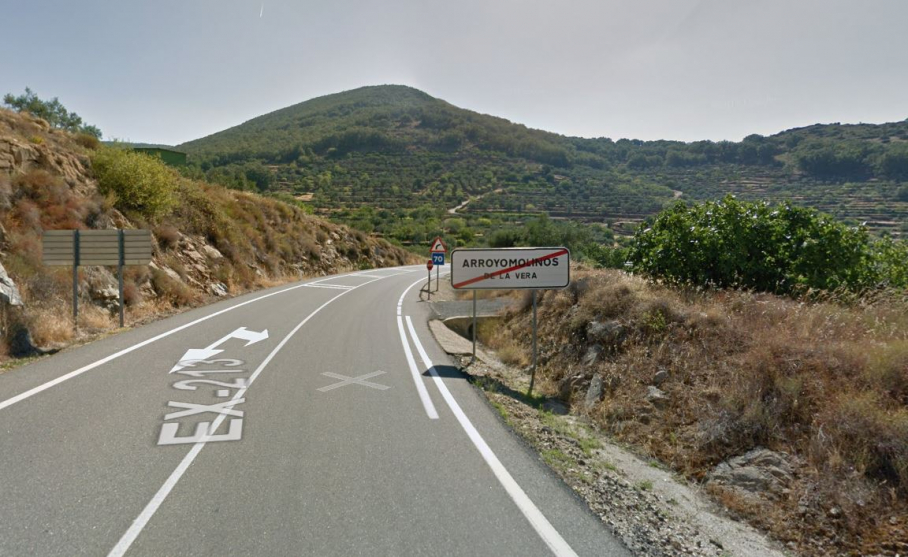 Carretera regional donde se ha producido el accidente