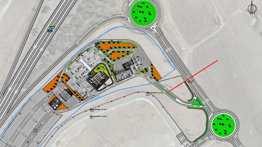 Planos de acceso al área de servicio que contempla el proyecto