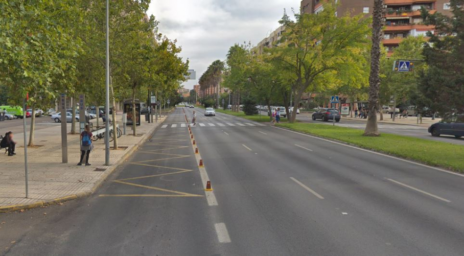 Avenida donde se produjo el accidente