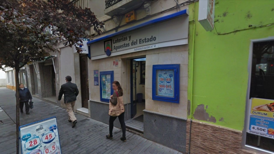 Administración de Loterías número 4 de Badajoz en la que se ha entregado el premio