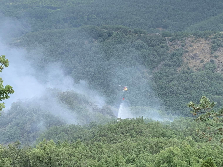 Imagen del incendio en Hervás