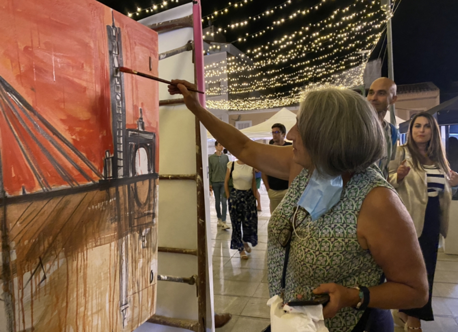 Una de las 200 artistas que han participado en esta edición de 'La Noche en Blanco'