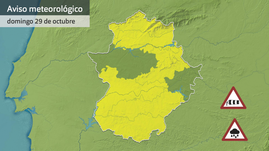 Ampliada la alerta amarilla a casi toda Extremadura