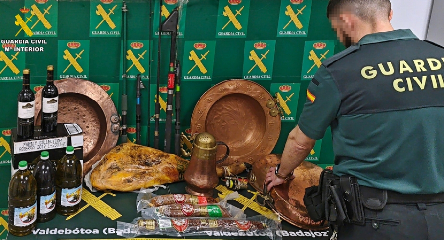 Efectos recuperados por la Guardia Civil