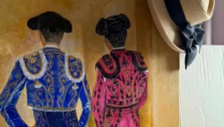 La pintora cacereña Carmina Santos expone sus obras en las Fiestas de la Madeleine de Mont-de-Marsan (Francia)